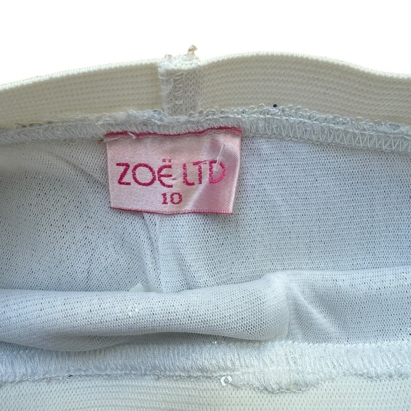 Zoe LTD Sparkly Silver Kids Leggings size 10 - Picture 4 of 4
